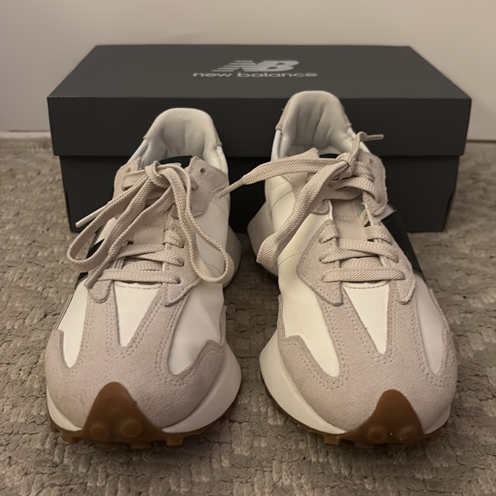 New Balance Women's Sneakers - Black, White, Beige - Picture 2 of 4